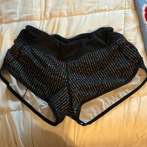 Black runner up Lululemon shorts